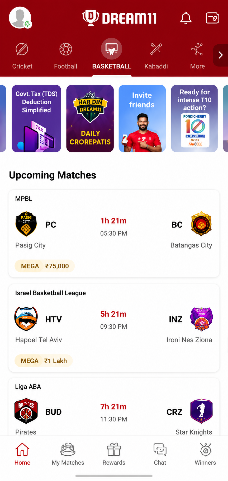 Dream11 Instant UPI Withdrawal